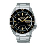 Seiko Reinterpretation Blacktone Redux, 5 Sports SNZH 42.5mm, Black Dial, Automatic Movement, Stainless Steel Case, Stainless Steel Bracelet Watch SRPK99K1
