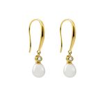 Juvi Yellow Gold Aisling Pearl Drop Earrings. Image one