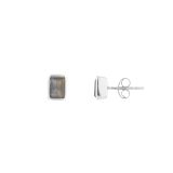 Juvi Silver Manhattan Labradorite Stud Earrings. Image one