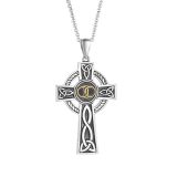 Celtic Wedding Cross Pendant Necklace