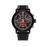 Photo of the Citizen Star Wars Darth Maul Mastermind 44mm watch CA0766-02W featuring a black dial, black ion-plated stainless steel case, and black nylon strap, powered by Eco-Drive technology. A bold timepiece inspired by the infamous Darth Maul.