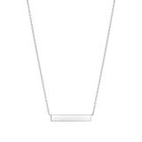 Sterling Silver Engraveable Chunky Bar Necklace
