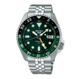 Seiko 5 Sports SKX GMT 42.5mm, Green Dial, Automatic Movement, Stainless Steel Case, Stainless Steel Bracelet Watch ssk035k1