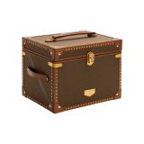Photo of the WOLF 1834 Ida Trunk Jewellery Box in khaki, featuring a vintage-inspired design with ample storage for rings, necklaces, and other valuables 190041