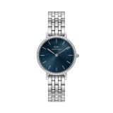 Petite Lumine Bezel 5-Link 28mm Blue Dial Quartz Stainless Steel Watch