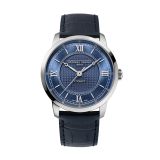 Photo of the Frederique Constant Classics Premiere 38.5mm Automatic Watch with Navy Dial, Stainless Steel Case & Leather Strap – FC-301N3B6