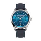 Photo of the Frederique Constant Limited Edition Classics Runabout 42mm Automatic Watch with Blue Dial, Stainless Steel Case & Leather Strap – FC-303RMLN5B6