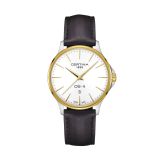 DS-8 40mm Silver Dial Quartz Black Leather Strap Watch