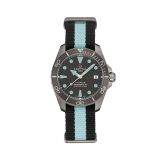 DS Action Diver Titan 38mm Black Dial Automatic Textile Strap Watch