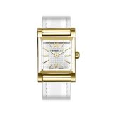 Photo of the Herbelin Antares Square 19.4mm White Dial Quartz Stainless Steel & Yellow Gold PVD Watch Face| H17144P08