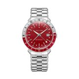 Astronaut 41mm Red Dial Automatic Stainless Steel Bracelet Watch