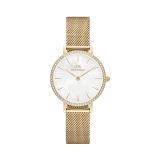 Petite Lumine Bezel Evergold 28mm MOP Dial Gold Plated Stainless Steel Watch