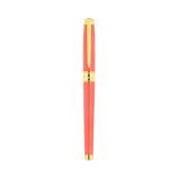 Line D Eternity Aluminium with 14k Yellow Gold Nib Coral Medium Fountain Pen