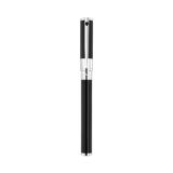D-Initial Black Chrome Medium Stainless Steel Nib Fountain Pen
