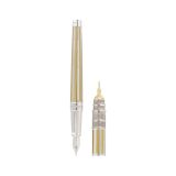 Loves Paris Limited Edition Line D Gold Colour Palladium Lacquer18k Carat White Gold Nib Fountain Pen Rollerball Attachment Writing Kit