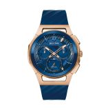 Photo of the Bulova Mark Anthony CURV Blue Dial Chronograph Watch - 97A185