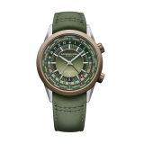 Raymond Weil Freelancer 41mm Green Dial Mechanical Green Leather Bracelet Watch 2765-SBC-52001