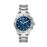 Aquaracer Professional 200 Chronograph 40mm Blue Dial Quartz Stainless Steel Watch
