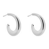 Sterling Silver Open Hoop Earrings
