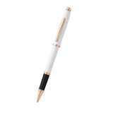 Cross Century II Rose Gold Plated White Mother-of-Pear Lacquer Black Rollerball Pen AT0085-113