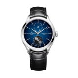 Baume & Mercier Clifton 42mm Blue Dial Automatic Black Leather Bracelet Watch BM0A10593
