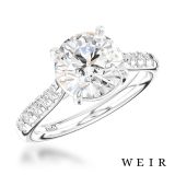 Platinum Lab Grown 3.03ct E VS1  Round brilliant cut Lab Grown Diamond Dress Ring
