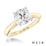 18k yellow gold Lab Grown 2.00ct E VS1  Round brilliant cut Lab Grown Diamond Dress Ring