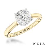 18k yellow gold Lab Grown 1.50ct E VS1  Round brilliant cut Lab Grown Diamond Dress Ring