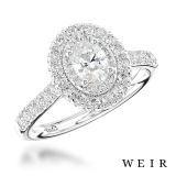 Platinum 0.50ct E SI1  Oval cut Diamond Engagement Ring