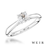 Platinum 0.40ct F SI1  Round brilliant cut Diamond Engagement Ring