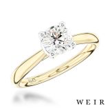 18k yellow gold 1.00ct E VS2  Round brilliant cut Diamond Engagement Ring