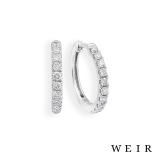 Platinum Round brilliant cut Diamond Earrings