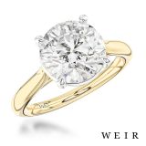 18k yellow gold Lab Grown 3.01ct E VS1  Round brilliant cut Lab Grown Diamond Dress Ring