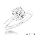 Platinum Lab Grown 2.02ct E VS1  Round brilliant cut Lab Grown Diamond Dress Ring