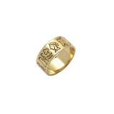 Fadó Gold Plated Impressions of Ireland Ring