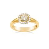 18k Yellow Gold and Yellow Diamond Ring