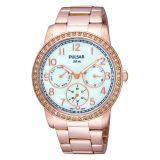 Ladies Pulsar Stainless Steel Rose Gold-Tone Watch