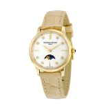 Frederique Constant Slimline 30mm Mother of Pearl Quartz Cream Leather Bracelet Watch fc-206mpwd1s5
