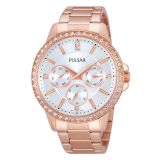Ladies Pulsar Stainless Steel Rose Gold-Tone Watch.