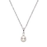 Mikimoto Pearl and Diamond Pendant