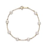 Mikimoto 18k yellow gold and pearl bracelet