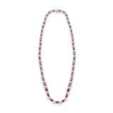 Weir Collection 18k Diamond and Ruby Necklet 
