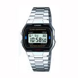Classic Vintage 36.8x33mm Black Dial Stainless Steel Watch