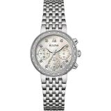 Ladies Bulova Diamond Gallery Stainless Steel Chronograph Quartz Watch