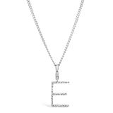 Weir Collection 9 Carat white gold and diamond letter E pendant only.