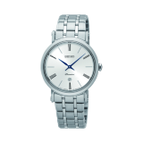 Seiko Premier Stainless Steel Quartz Silver Dial Bracelet Watch