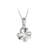Solvar Sterling Silver Shamrock Pendant Necklace