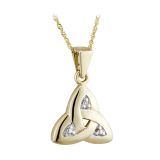 Solvar 14K Yellow Gold Trinity Knot Pendant
