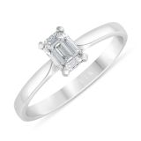Platinum Emerald Cut 0.59ct Diamond Ring