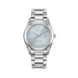 Photo of the Citizen Ladies' Diamond 33mm, Blue Dial, Stainless Steel, Eco-Drive Watch EW2700-54L